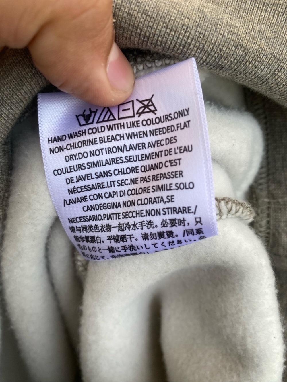 Essentials Light Grey Pullover Hoodie - Picture 8 of 8